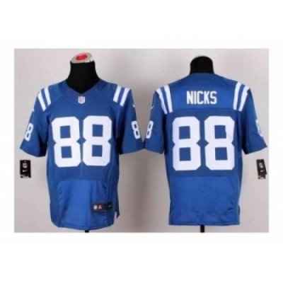 Nike Indianapolis Colts 88 Hakeem Nicks blue Elite Signed NFL Jersey