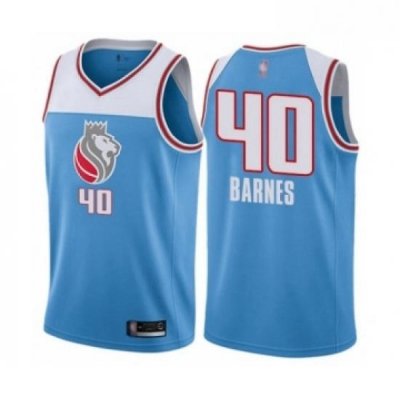 Womens Sacramento Kings 40 Harrison Barnes Swingman Blue Basketball Jersey City Edition