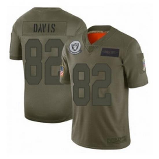 Womens Oakland Raiders 82 Al Davis Limited Camo 2019 Salute to Service Football Jersey