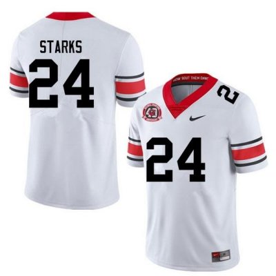 Men #24 Malaki Starks Georgia Bulldogs College Football Jerseys Sale-40th Anniversary