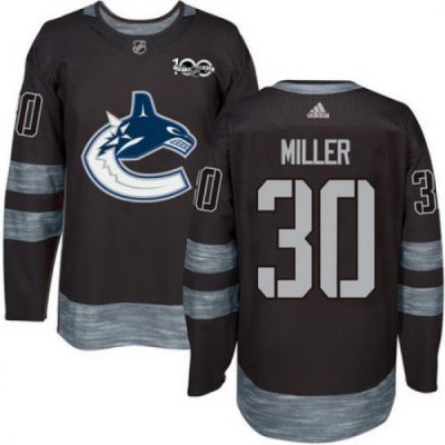 Canucks #30 Ryan Miller Black 1917 2017 100th Anniversary Stitched NHL Jersey