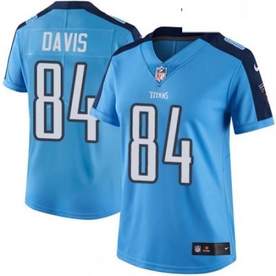 Womens Nike Tennessee Titans 84 Corey Davis Limited Light Blue Rush Vapor Untouchable NFL Jersey