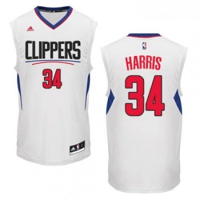 Youth Adidas Los Angeles Clippers 34 Tobias Harris Swingman White Home NBA Jersey