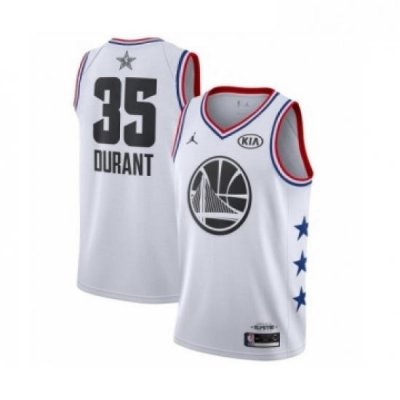 Womens Jordan Golden State Warriors 35 Kevin Durant Swingman White 2019 All Star Game Basketball Jersey