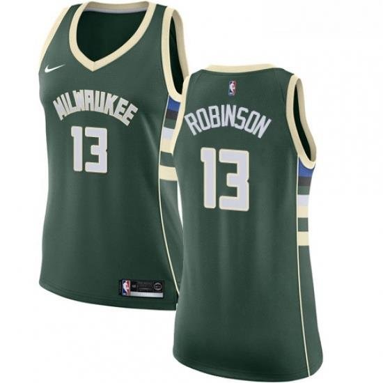 Womens Nike Milwaukee Bucks 13 Glenn Robinson Swingman Green Road NBA Jersey Icon Edition