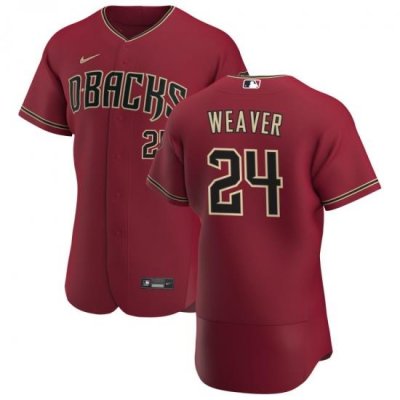 Men Arizona Diamondbacks 24 Luke Weaver Men Nike Crimson Flex Base Alternate Team MLB Jersey