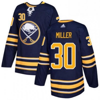 Mens Adidas Buffalo Sabres 30 Ryan Miller Premier Navy Blue Home NHL Jersey