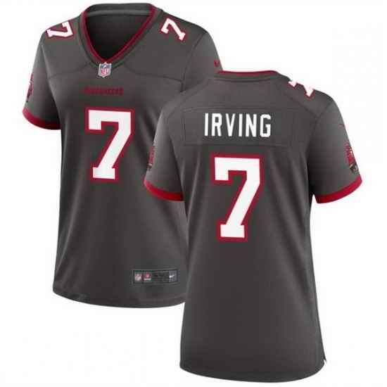 Women Tampa Bay Buccanee 7 Bucky Irving Grey Stitched Game Jersey