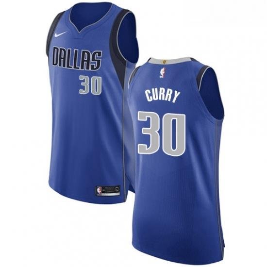 Womens Nike Dallas Mavericks 30 Seth Curry Authentic Royal Blue Road NBA Jersey Icon Edition