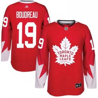 Mens Adidas Toronto Maple Leafs 19 Bruce Boudreau Authentic Red Alternate NHL Jersey