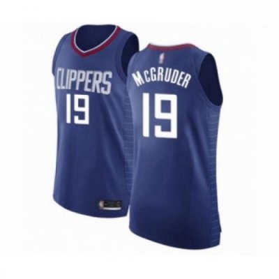 Mens Los Angeles Clippers 19 Rodney McGruder Authentic Blue Basketball Jersey Icon Edition