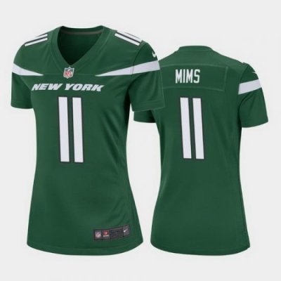 women denzel mims new york jets green game jersey