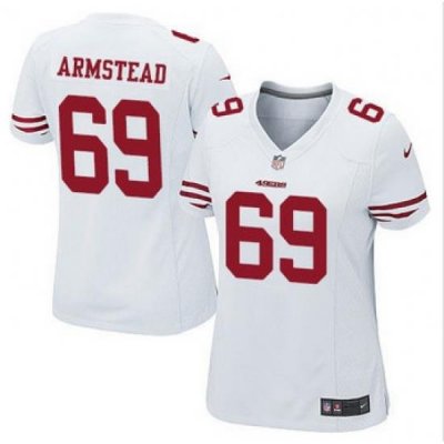 Women NEW San Francisco 49ers #69 Arik Armstead White Stitched NFL Elite Jersey