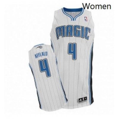 Womens Adidas Orlando Magic 4 Arron Afflalo Authentic White Home NBA Jersey