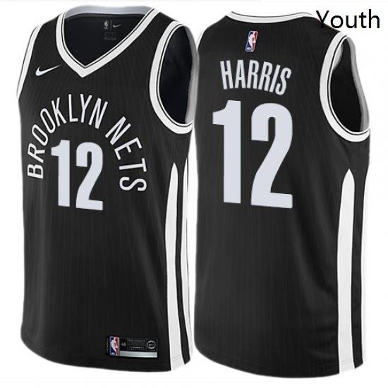 Youth Nike Brooklyn Nets 12 Joe Harris Swingman Black NBA Jersey City Edition