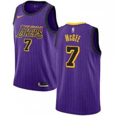 Youth Nike Los Angeles Lakers 7 JaVale McGee Swingman Purple NBA Jersey City Edition