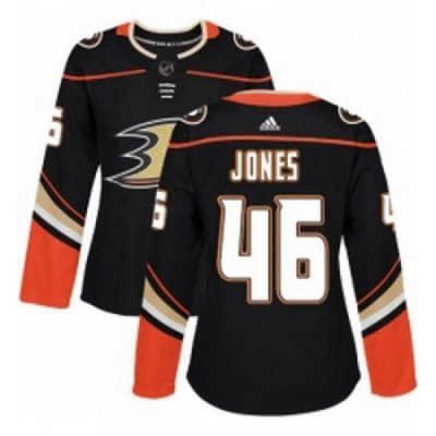 Womens Adidas Anaheim Ducks 46 Max Jones Premier Black Home NHL Jersey