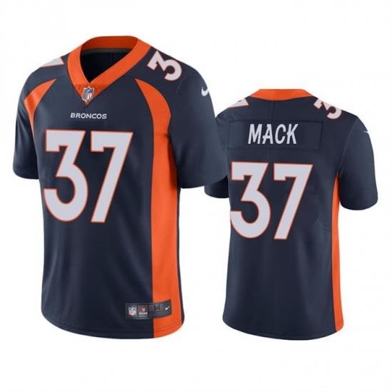 Men Denver Broncos 37 Marlon Mack Navy Vapor Untouchable Stitched Jersey