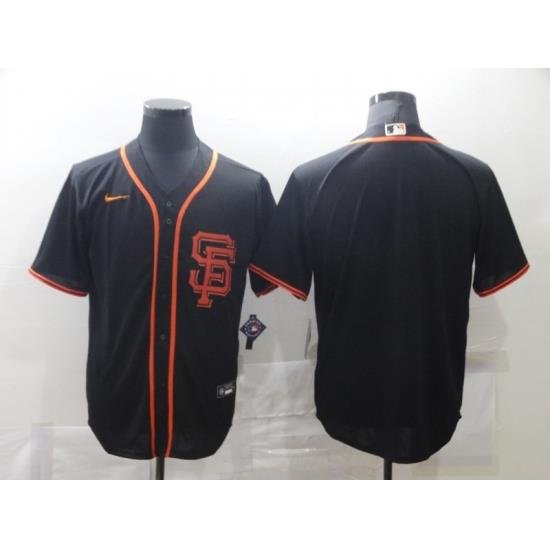 Men San Francisco Giants Nike Black Blank Jersey