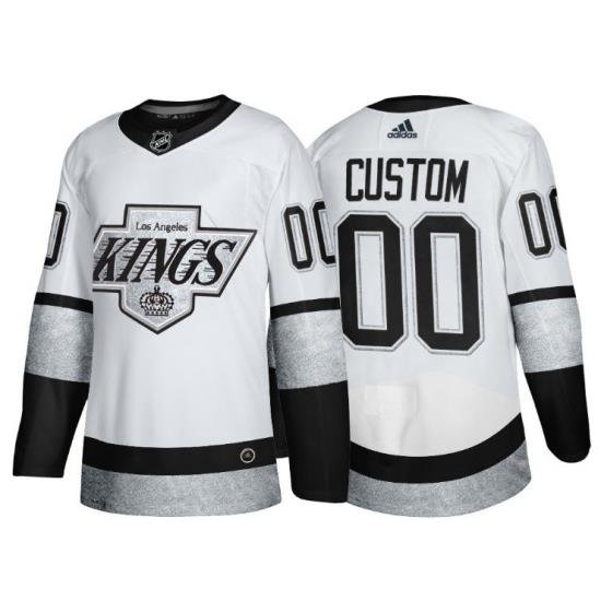 Men Los Angeles Kings Active Player Custom White Throwback Stitched Jersey