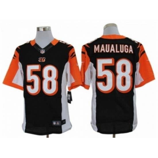 Nike Cincinnati Bengals 58 Rey Maualuga Black Elite NFL Jersey