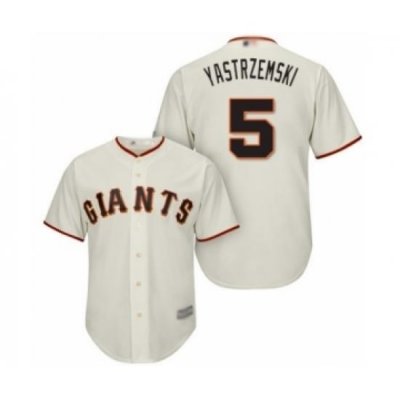 Youth San Francisco Giants #5 Mike Yastrzemski Authentic Cream Home Cool Base Baseball Player Jersey