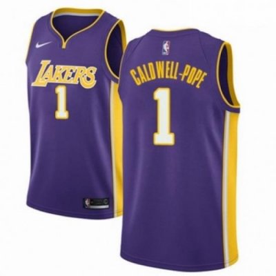 Mens Nike Los Angeles Lakers 1 Kentavious Caldwell Pope Authentic Purple NBA Jersey Icon Edition