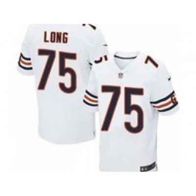 Nike Chicago Bears 75 Kyle Long White Elite NFL Jersey