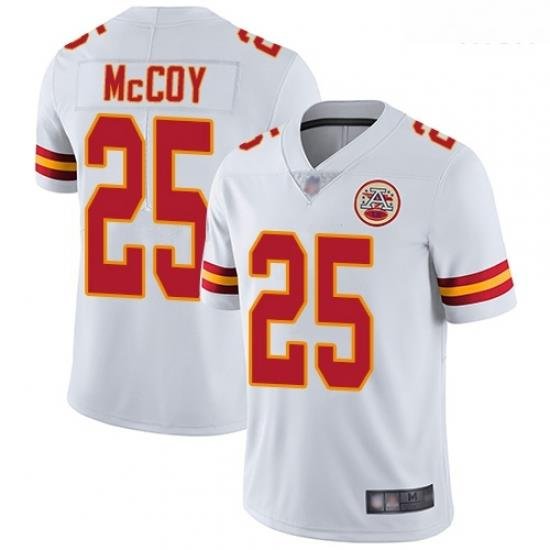 Chiefs 25 LeSean McCoy White Men Stitched Football Vapor Untouchable Limited Jersey