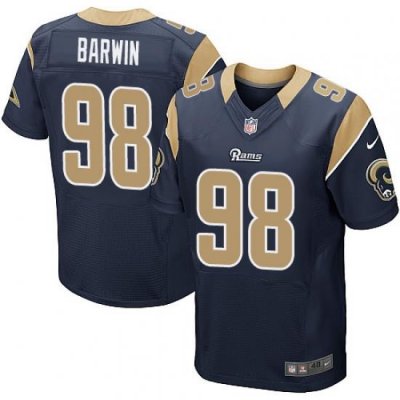 Nike Rams #98 Connor Barwin Navy Blue Team Color Mens Stitched NFL Elite Jersey