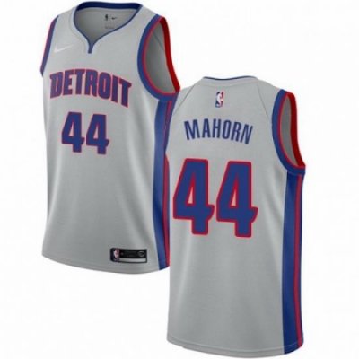 Mens Nike Detroit Pistons 44 Rick Mahorn Swingman Silver NBA Jersey Statement Edition