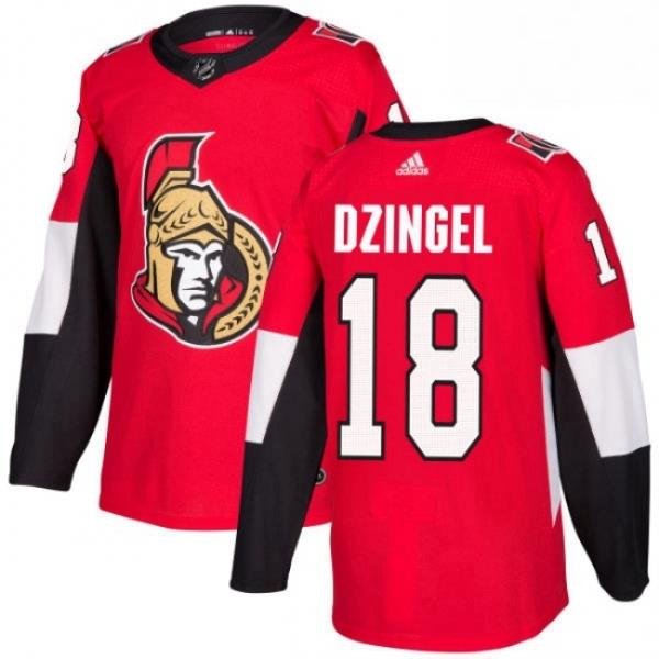 Mens Adidas Ottawa Senators 18 Ryan Dzingel Premier Red Home NHL Jersey