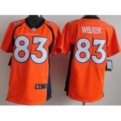 Women Nike Denver Broncos 83 Wes Welker Orange NFL Jerseys NeW Style