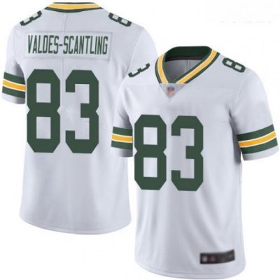 Packers #83 Marquez Valdes Scantling White Youth Stitched Football Vapor Untouchable Limited Jersey