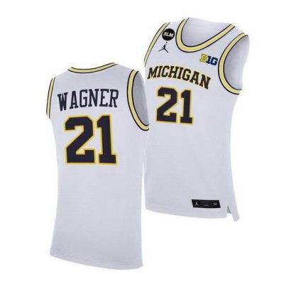 Michigan Wolverines Franz Wagner 2021 Big Ten Regular Season Champions Blm White Jersey