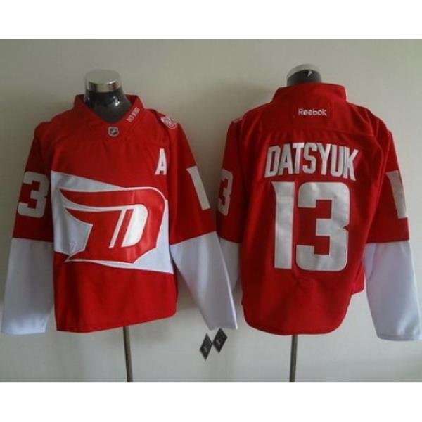 Red Wings #13 Pavel Datsyuk Red 2016 Stadium Series Stitched NHL Jersey