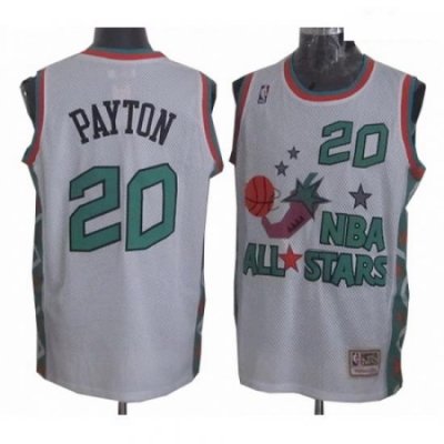 Mens Mitchell and Ness Oklahoma City Thunder 20 Gary Payton Swingman White 1996 All Star Throwback NBA Jersey