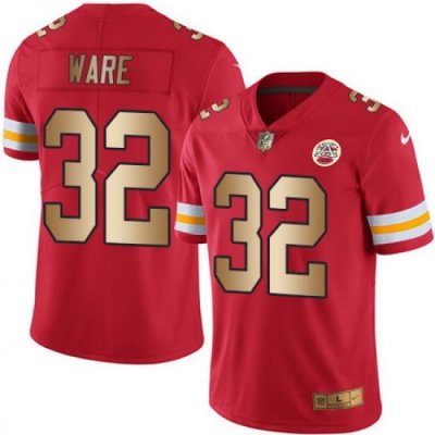 Nike Chiefs #32 Spencer Ware Red Mens Stitched NFL Limited Gold Rush Jersey