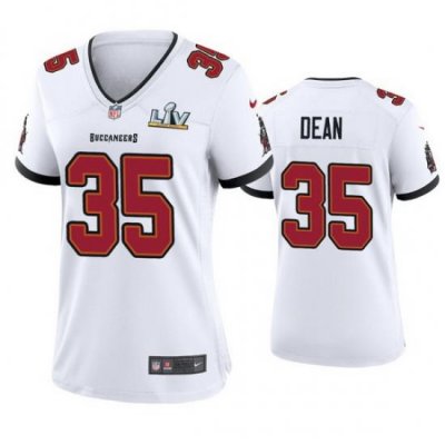 Women Jamel Dean Buccaneers White Super Bowl Lv Game Jersey