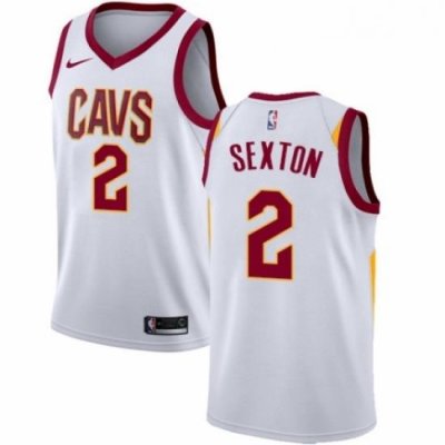 Womens Nike Cleveland Cavaliers 2 Collin Sexton Authentic White NBA Jersey Association Edition