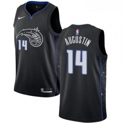 Womens Nike Orlando Magic 14 DJ Augustin Swingman Black NBA Jersey City Edition