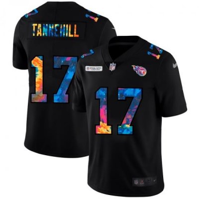 Tennessee Titans 17 Ryan Tannehill Men Nike Multi Color Black 2020 NFL Crucial Catch Vapor Untouchable Limited Jersey