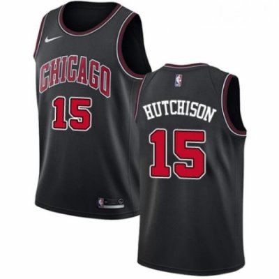 Womens Nike Chicago Bulls 15 Chandler Hutchison Swingman Black NBA Jersey Statement Edition