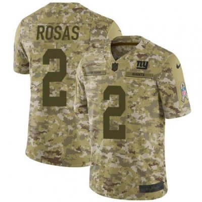 Nike Giants 2 Aldrick Rosas Camo Mens Stitched NFL Limited 2018 Salute To Service Jersey