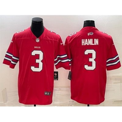 Men Buffalo Bills 3 Damar Hamlin Red Vapor Untouchable Limited Stitched Jersey