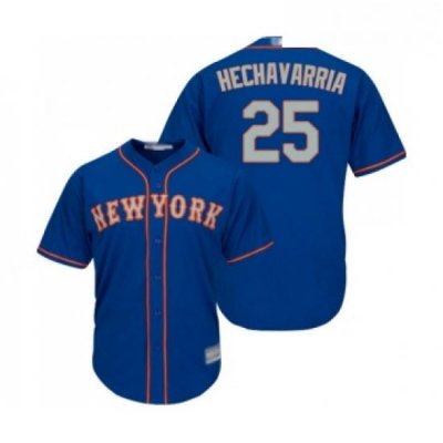 Youth New York Mets 25 Adeiny Hechavarria Authentic Royal Blue Alternate Road Cool Base Baseball Jersey