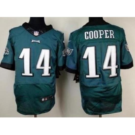 Nike Philadelphia Eagles 14 Riley Cooper Green Elite NFL Jersey