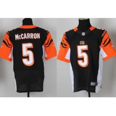 Nike Cincinnati Bengals 5 AJ McCarron Black Elite NFL Jersey