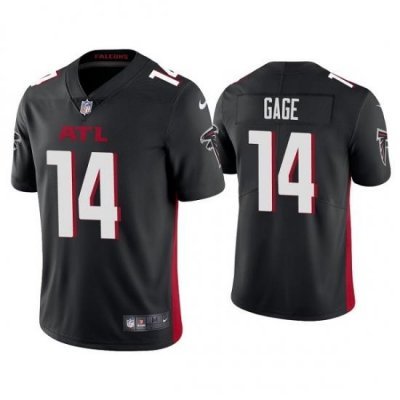 Men Atlanta Falcons 14 Russell Gage Black Vapor Untouchable Limited Stitched