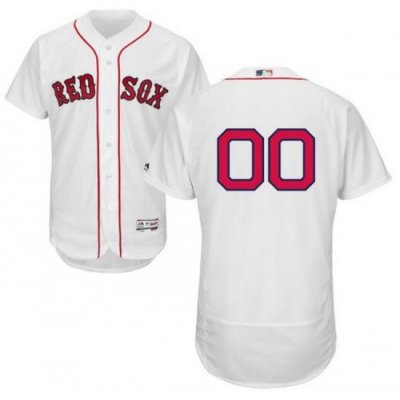 Men Women Youth All Size Custom Boston Red Sox Flex Base White Baseball Jersey White